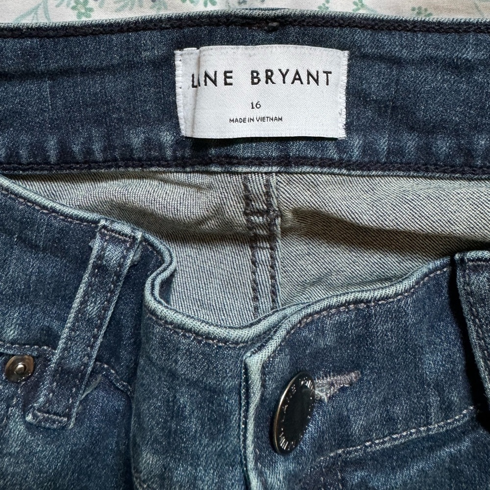 Lane Bryant high rise curvy fit straight leg jeans
